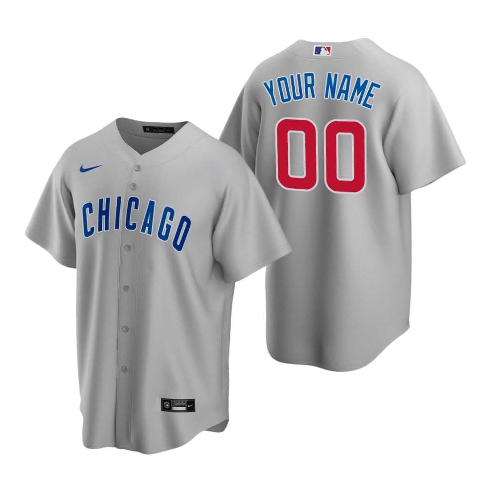 Chicago Cubs Customized Nike Gray Stitched MLB Cool Base Road Jersey,We sell and wholesale Chicago Cubs Customized Nike Gray Stitched MLB Cool Base Road Jersey on line form chian!